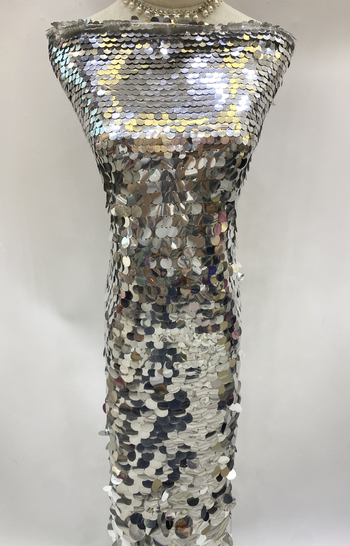Oversized 12–40mm Multisize Sequin Embroidery Fabric — fabric photo 6