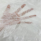 Laser-Cut Lace with Double Beads and Sequin Embroidery — fabric photo 5