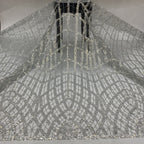Bead & Sequin Embroidered Mesh for Bridalwear — fabric photo 4