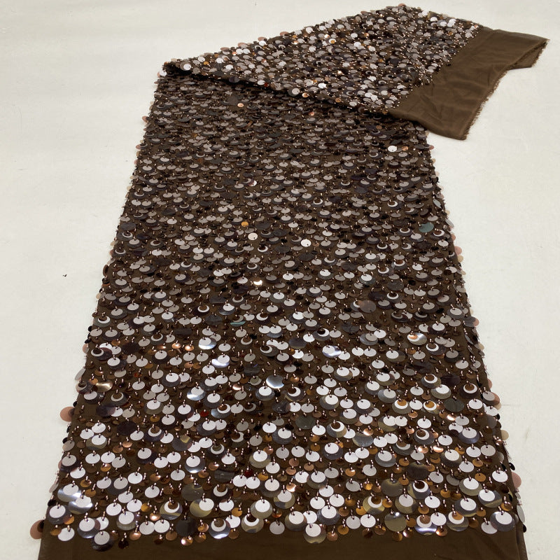 Chiffon Bead with 9–18mm Sequin Embroidery — fabric photo 2