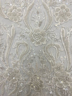 Fine Foam Bead Embroidered Sequin Fabric — fabric photo 5