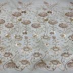 Dandelion Colorful Sequin Embroidery Fabric — fabric photo 5