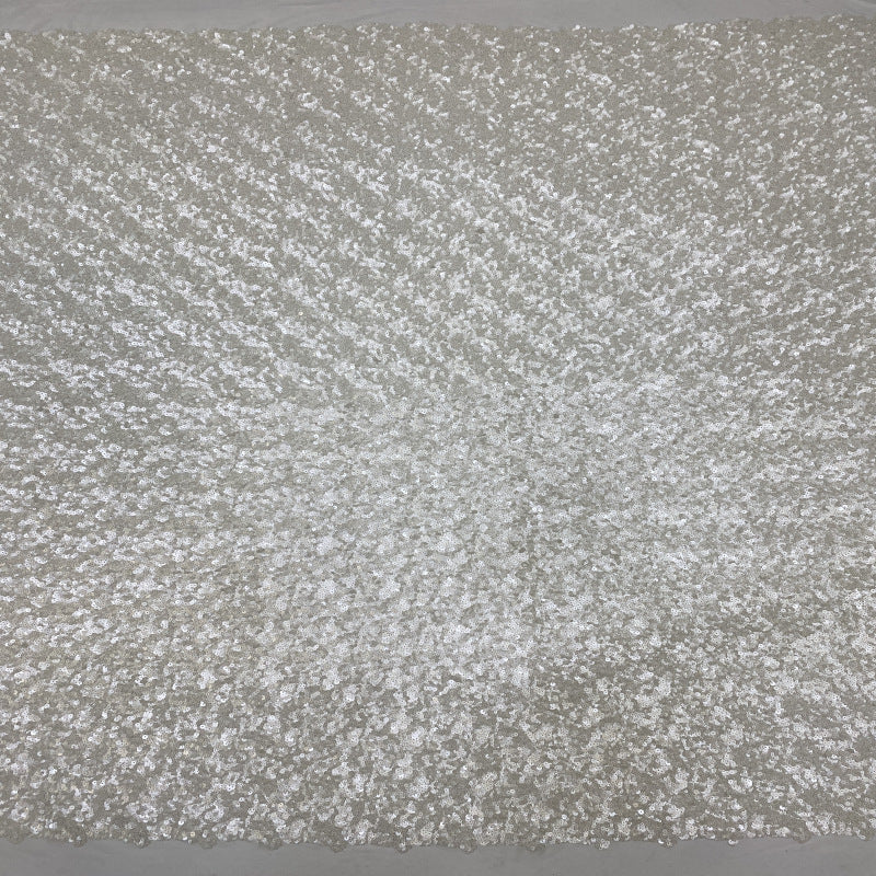 Fine Sequin Embroidered Stretch Mesh Fabric — fabric photo 5