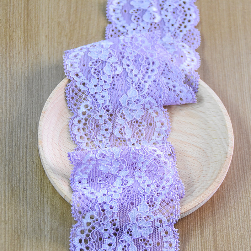Double-Scallop Picot-Edge Stretch Nylon-Spandex Lace Trim 6 cm — fabric photo 2