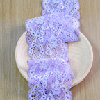 Double-Scallop Picot-Edge Stretch Nylon-Spandex Lace Trim 6 cm — fabric photo 2