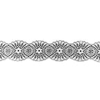 Ditsy Floral Double-Scallop Corded Nylon Lace Trim 4 cm — fabric photo 3