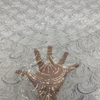 Silver Bead & 3/5mm Crystal Sequin Fabric — fabric photo 2