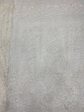 White Beaded Motif & 4 mm Sequin Embroidered Fabric — fabric photo 6