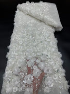 Sequin & Appliqué Bridal Fabric — fabric photo 6