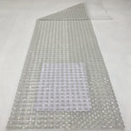 Plaid Rope Foam Bead Sequin Embroidery Fabric