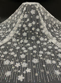 Sequin & Bubble-Bead Embroidered Bridal Fabric – Design 91903 — fabric photo 6