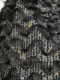 Wave Sequin Embroidered Bridal Fabric — fabric photo 6