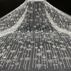 3D Bugle Bead Large Foam Bead Sequin Fabric