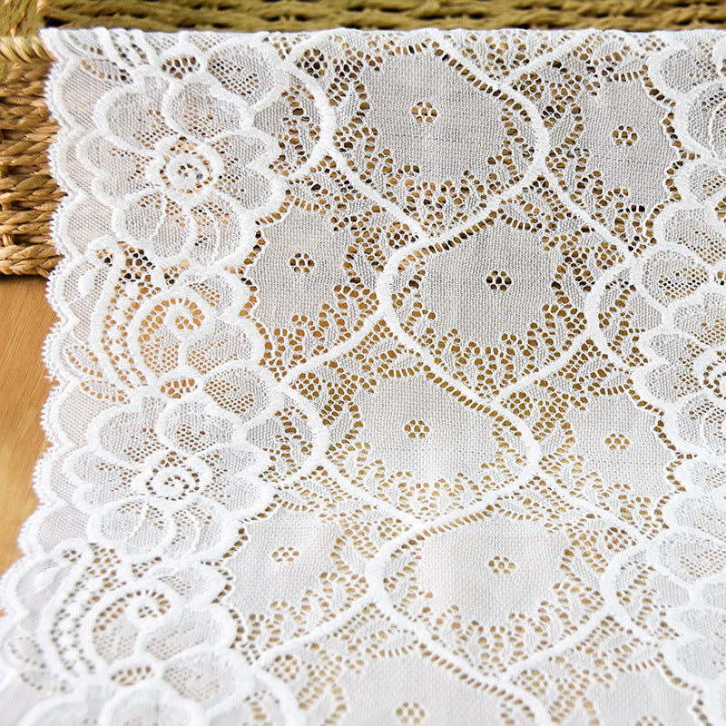 Ruffled Knitted Stretch Lace Trim 24 cm — fabric photo 2