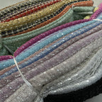Plaid Rope Foam Bead Sequin Embroidery Fabric — fabric photo 4