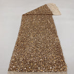 Stretch 3/5 mm Sequin Embroidered Stretch Mesh Fabric – Design 63615 — fabric photo 5