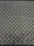 Silver Bead & 3/5mm Crystal Sequin Fabric — fabric photo 6