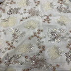 Fine Mesh Multi-Technique Bead and Sequin Embroidery Fabric — fabric photo 5