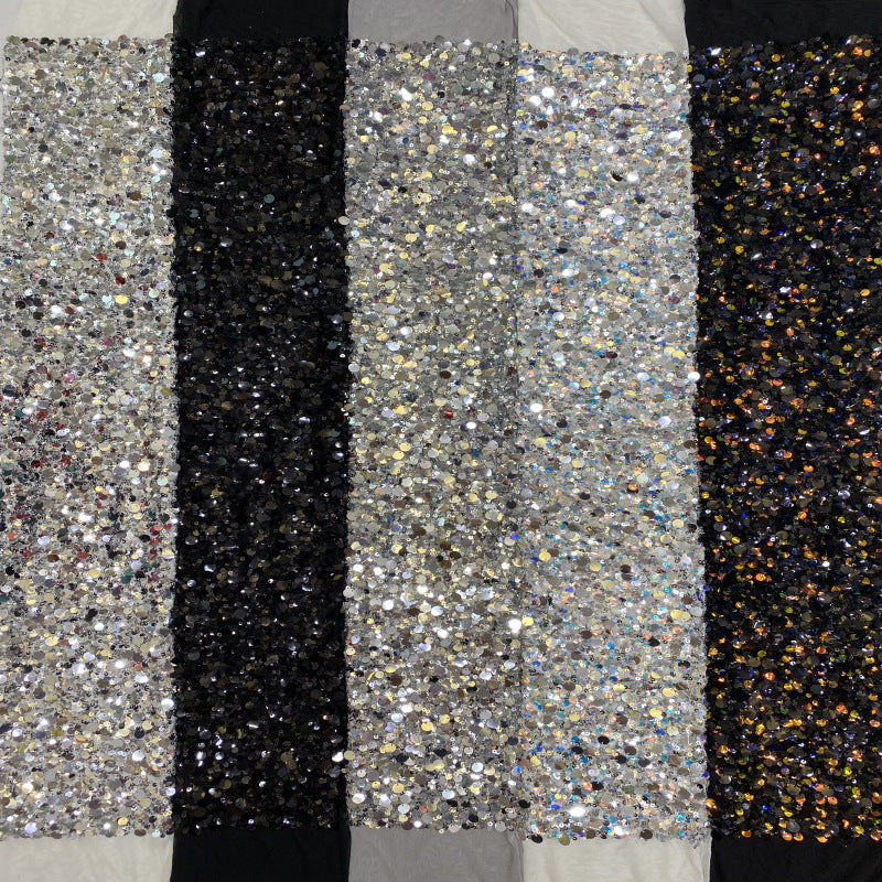 Stretch 3/5/7/9/12 mm Sequin Embroidered Stretch Mesh Fabric — fabric photo 3