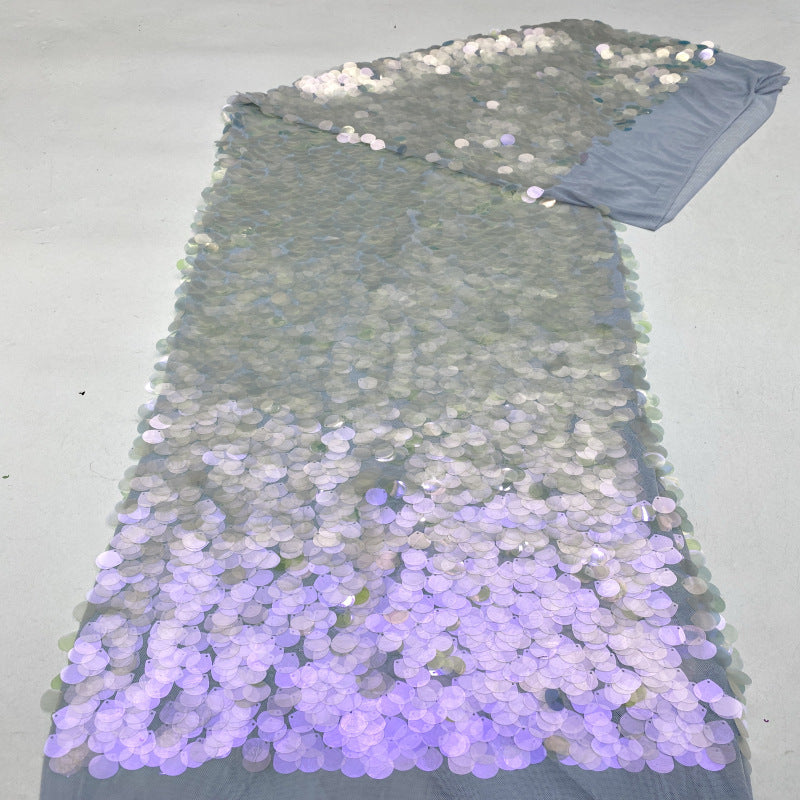 Stretch Mesh with 18mm Shell Sequins — fabric photo 3
