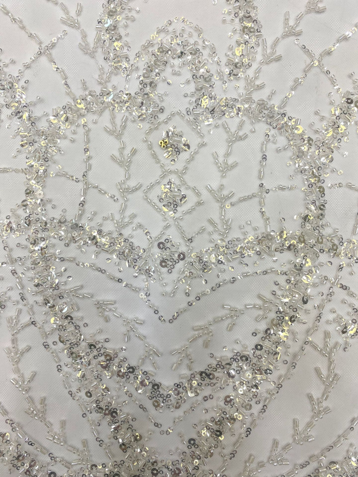 Heavy Bead Foam Sequin Embroidered Fabric — fabric photo 5