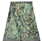 Wave Cordwork Iridescent Sequin Embroidered Mesh Fabric — fabric photo 4