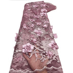 3D Sequin Embroidered Lace Fabric — fabric photo 5