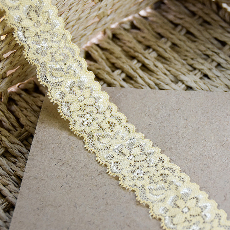 Single-Scallop Picot-Edge Stretch Nylon Lace Trim 3 cm