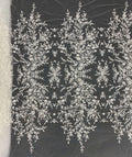 Botanical Sequin Embroidered Bridal Fabric – Design 52351 — fabric photo 6