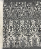 Bugle Bead & Sequin Embroidered Bridal Fabric - Style 57039 — fabric photo 6