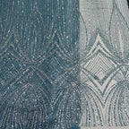 Sequin Embroidered French Lace Fabric