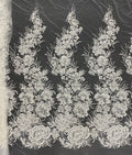 Floral Bead & 4mm Sequin Embroidery Fabric — fabric photo 6