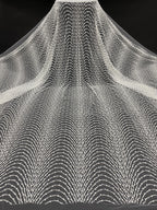 Heavy Bubble-Bead Embroidered Bridal Fabric — fabric photo 6
