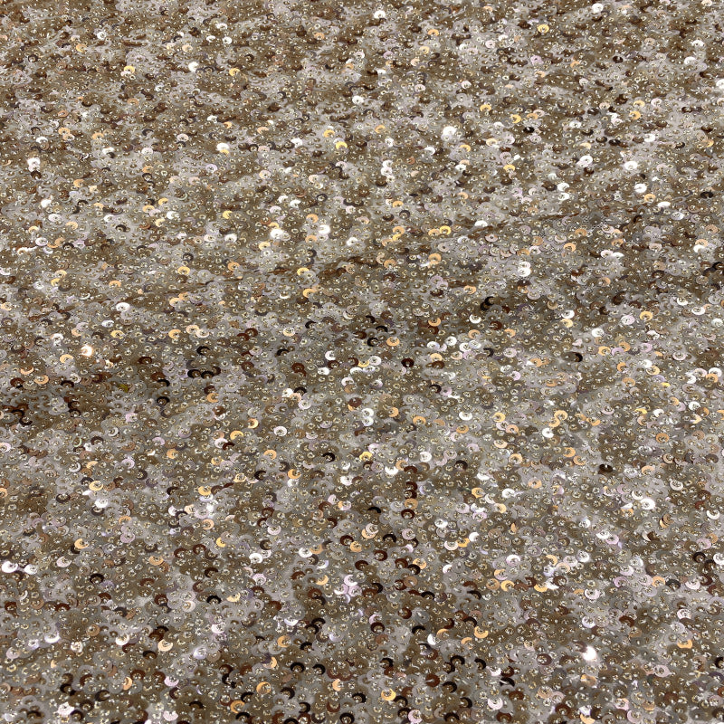 Colorful Sequin Embroidered Stretch Mesh Fabric — fabric photo 5