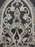 Sequin & Bugle-Bead Embroidered Bridal Fabric – Design 67007 — fabric photo 3