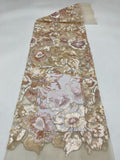 Multicolor 2/4/3/5 mm Sequin Embroidered Bridal Fabric — fabric photo 6