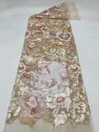 Multicolor 2/4/3/5 mm Sequin Embroidered Bridal Fabric — fabric photo 6