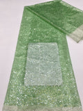Sequin Embroidered Irregular Mesh Fabric — fabric photo 6