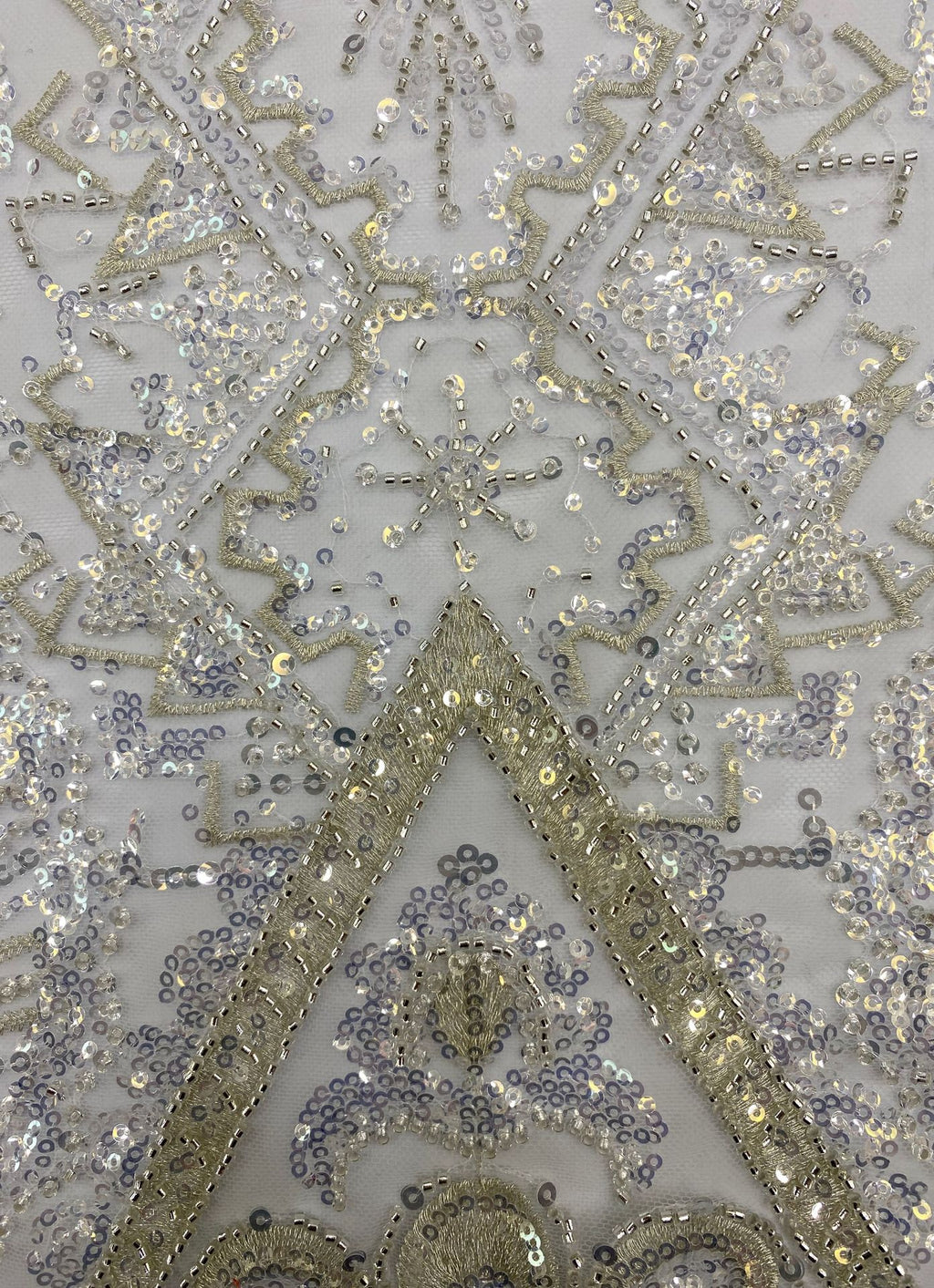 Sequin Embroidered Bridal Fabric – Design 54047 — fabric photo 3