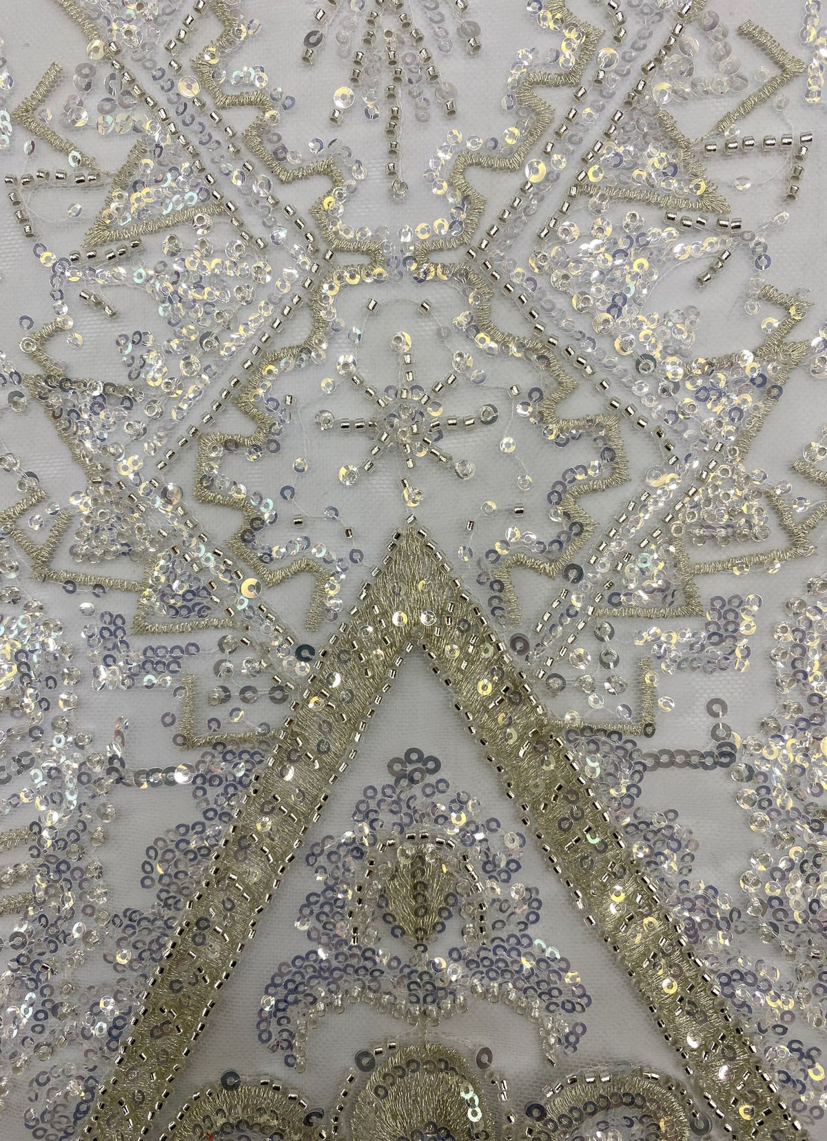 Sequin Embroidered Bridal Fabric – Design 54047 — fabric photo 3
