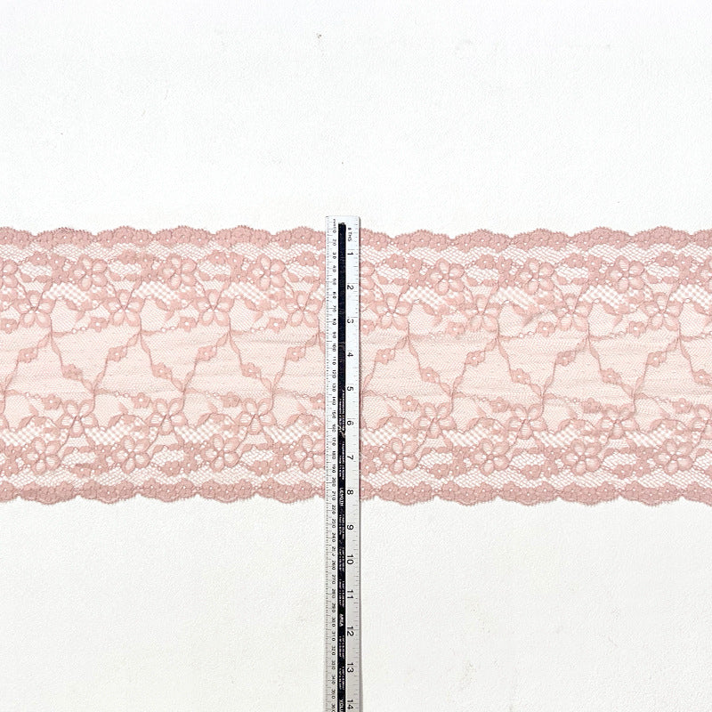 Five-Petal Floral Double-Scallop Corded Stretch Lace Trim 20.5 cm — fabric photo 5