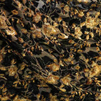 Bordado de lentejuelas con cuentas 3D doradas: un lujo para vestidos de novia.