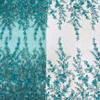3D Floral Sequin Beaded Mesh Lace — fabric photo 2