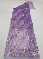 Oval Sequin Embroidered Mesh Fabric — fabric photo 3