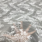 Fluffy Rope Bead Sequin Organza Fabric — fabric photo 3