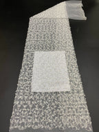Laser-Cut Leaf Applique Bead and Sequin Embroidery Fabric — fabric photo 6