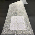 3D Foam Bead Sequin Embroidered Lace Fabric — fabric photo 4