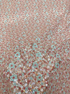 Multicolor Sequin Embroidered Bridal Fabric – Design 51807