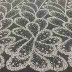 3D Cactus Motif Bead & Sequin Embroidered Fabric — fabric photo 2