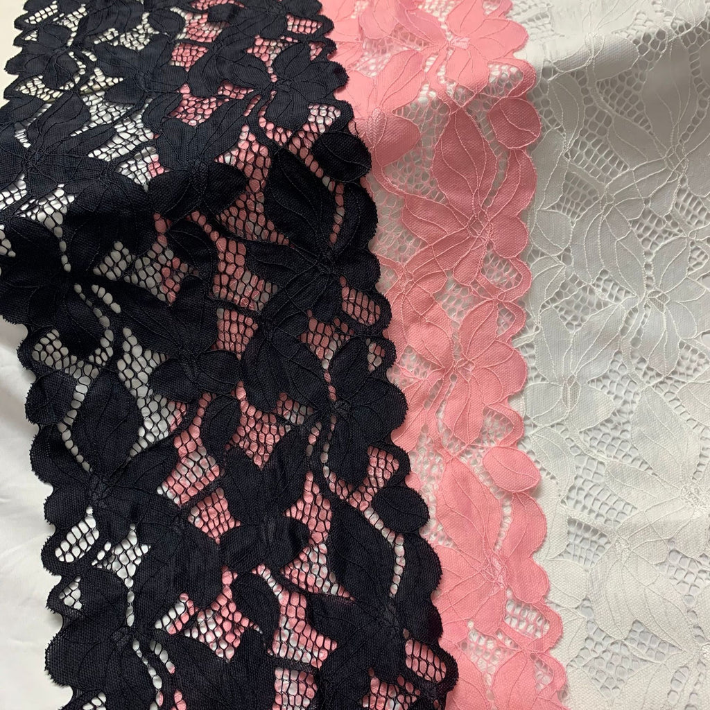 Leaf Double-Scallop Nylon Lace Trim 18 cm — fabric photo 3